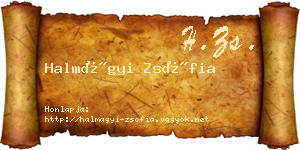 Halmágyi Zsófia névjegykártya